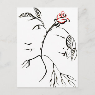 Beauty & Beast Rose Postcard