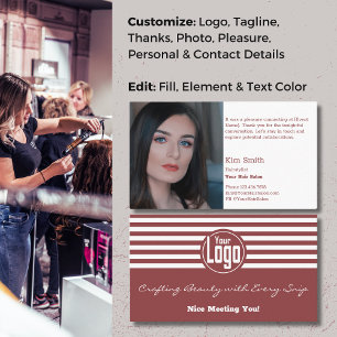 Beauty Beyond Borders: Hair Salon Thank You Business Card