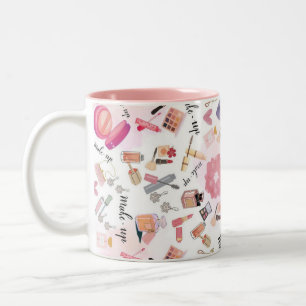 Beauty Bliss Makeup Pattern Ceramic Mug