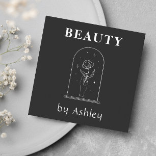 Beauty Blogger Celtic Hand Holding Flower Magic Square Business Card