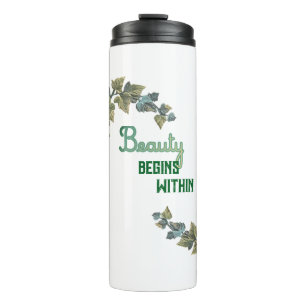 Beauty Botanical Typography Thermal Tumbler