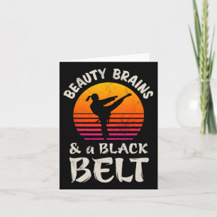 Beauty Brains And A Black Belt Karate Girl Martial Card
