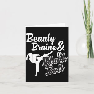 Beauty Brains And A Black Belt Karate Martial Arts Card