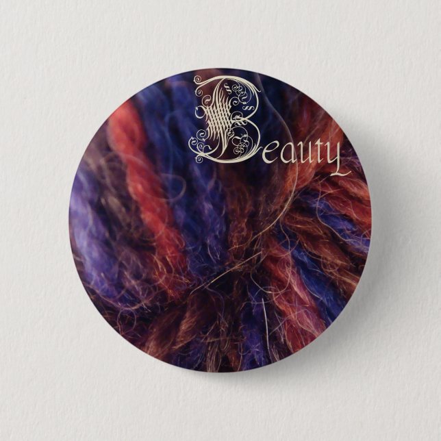 beauty button, evil stepmother 6 cm round badge (Front)