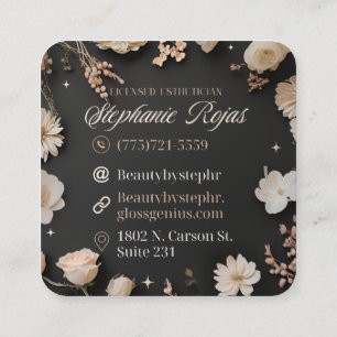 Beauty By Steph R Custom Ordered Square Business C Square Business Card
