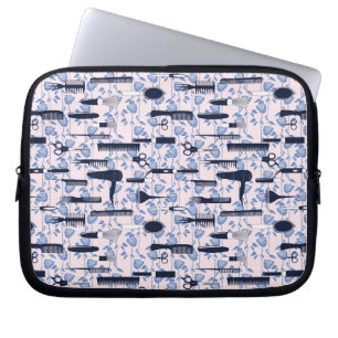 Beauty Care Blue Rose Pattern Laptop Sleeve