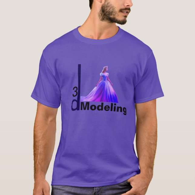 Beauty Cinderella 3D Modelling -  T-Shirt (Front)
