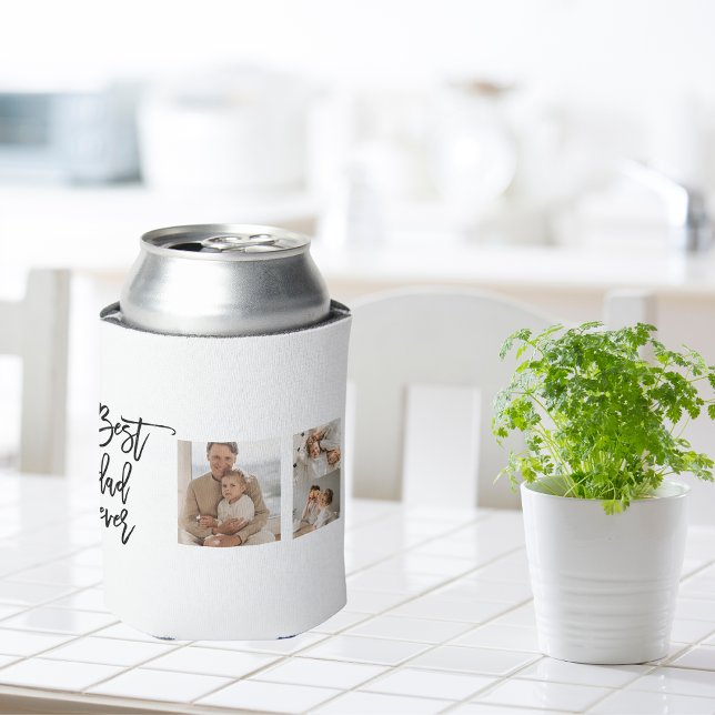 Beauty Collage Photo Best Dad Ever Gift Can Cooler (Creator Uploaded)