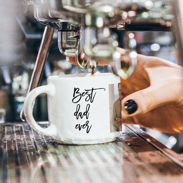 Beauty Collage Photo Best Dad Ever Gift Espresso Cup (Creator Uploaded)