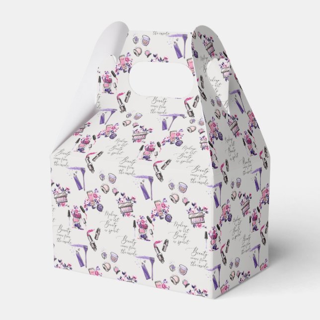 Beauty Comes From The Inside Pattern Favour Box (Front Side)