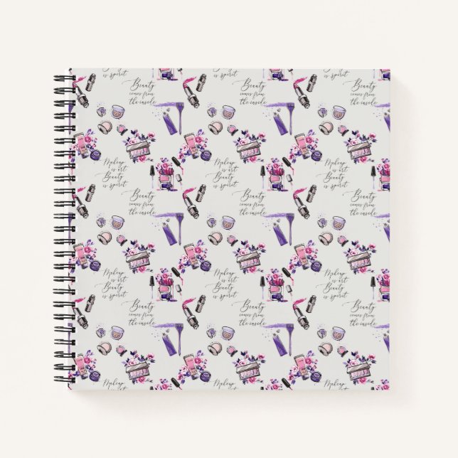 Beauty Comes From The Inside Pattern Notebook (Front)