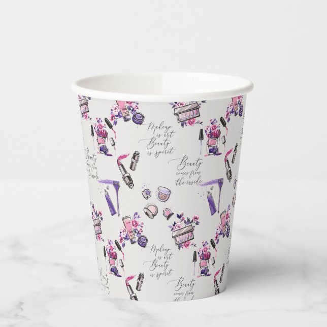 Beauty Comes From The Inside Pattern Paper Cups (Left)