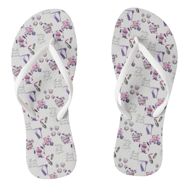 Beauty Comes From The Inside Pattern Thongs (Footbed)