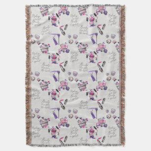 Beauty Comes From The Inside Pattern Throw Blanket