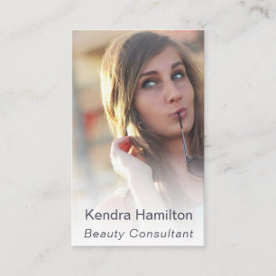 Beauty Consultant Makeup Misty Photo Template Business Card
