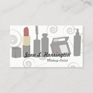 Beauty Cream Eye Shadow Modern Makeup Artist Business Card