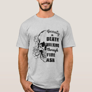 👉 "Beauty & Death - Skull Rose Grunge T-Shirt" T-Shirt