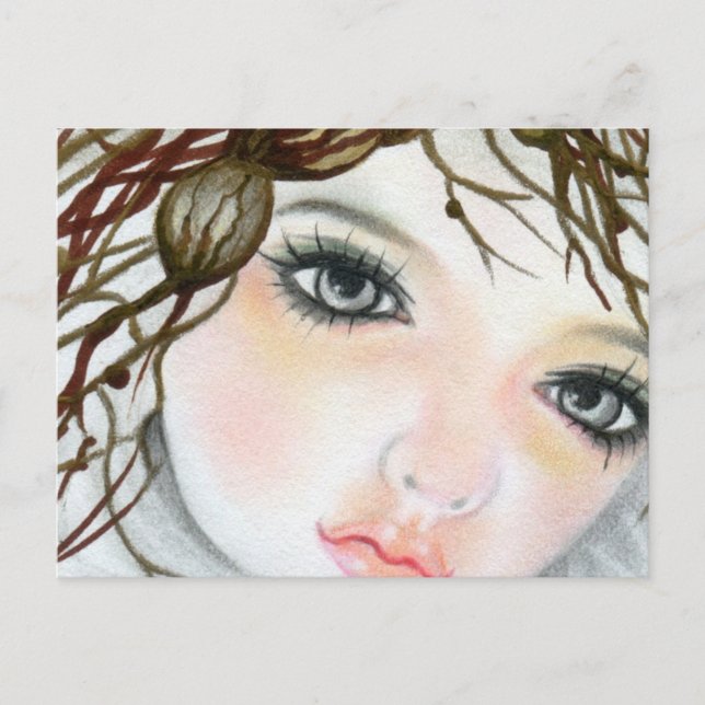 Beauty Doll  Face Crown postcard (Front)