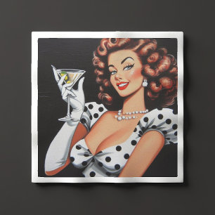 Beauty Drink Pin Up Napkin
