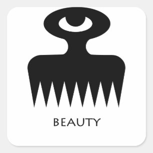 Beauty ( Duafe )  Adinkra Symbol Sticker