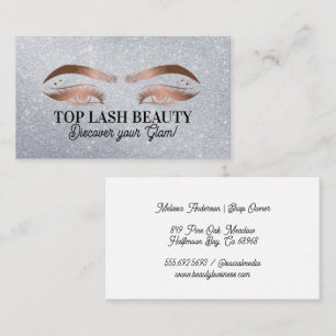 Beauty Eye Lashes Glitter Sparkle Background Business Card