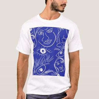 Beauty face: one-line drawing. T-Shirt