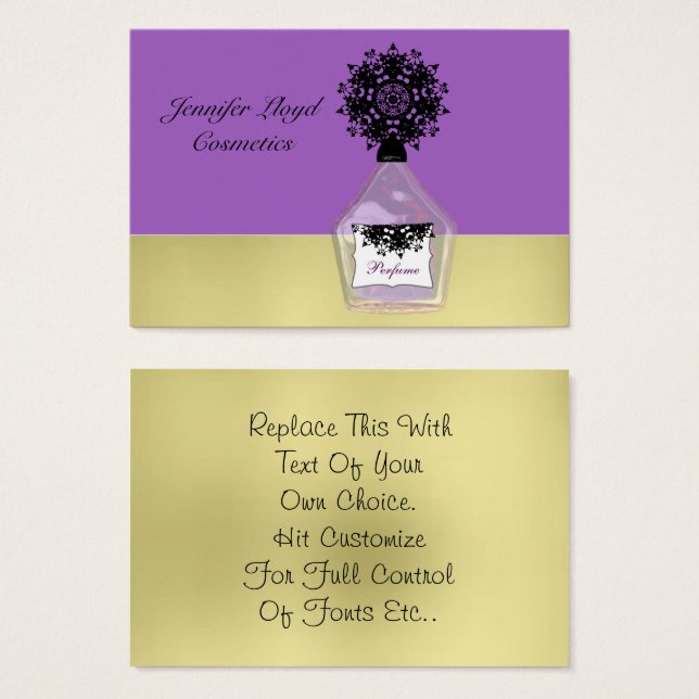 Beauty Fashion Cosmetics Fancy Perfume Bottle (Front & Back)