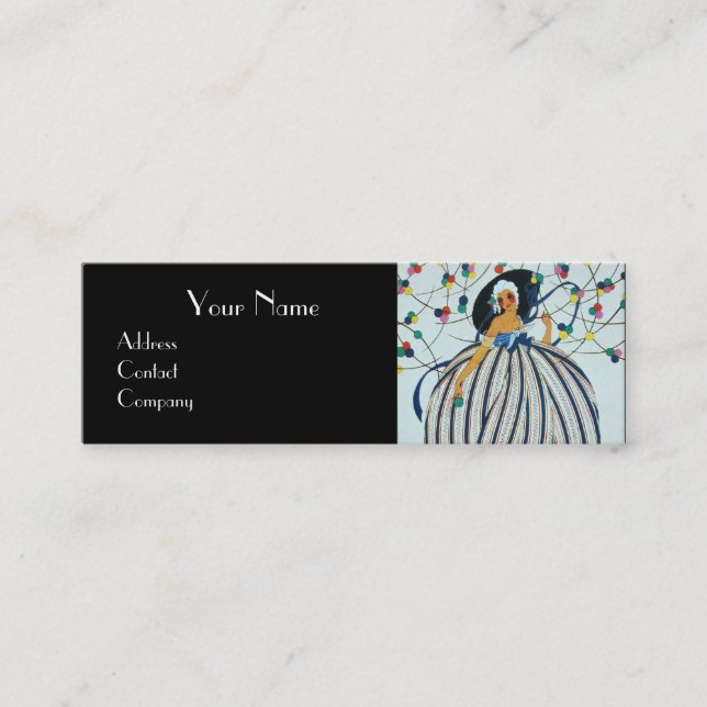 BEAUTY  FASHION COSTUME DESIGNER MAKEUP ARTIST MINI BUSINESS CARD (Front)