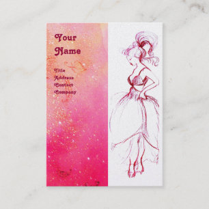 BEAUTY FASHION ,red pink,fuchsia white pearl Business Card