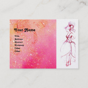 BEAUTY FASHION ,red pink white pearl Business Card