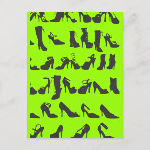 Beauty Fashion Shoes Silhouettes Postcard