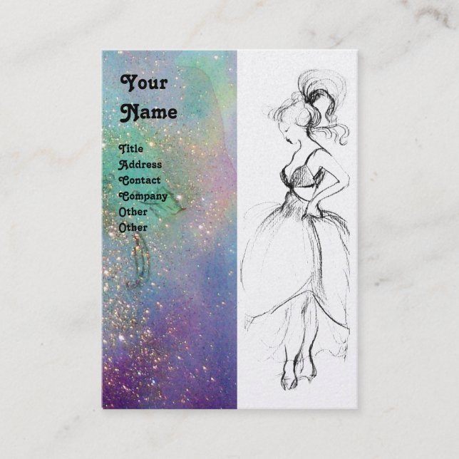 BEAUTY FASHION  white pearl Business Card (Front)