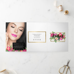 Beauty Florals Lash Extensions White Brochure