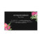 Beauty Florals Nail Salon Black Loyalty Card
