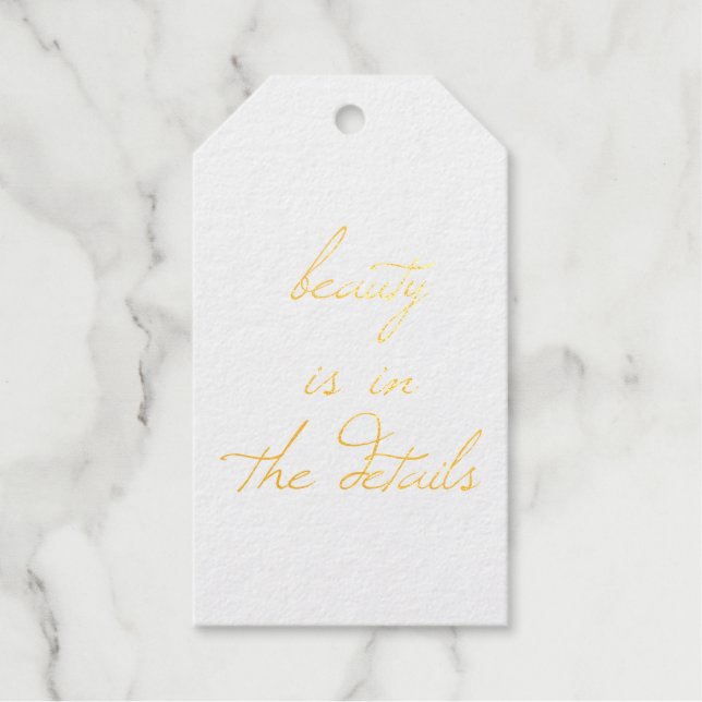 Beauty Foil Gift Tag (Front)