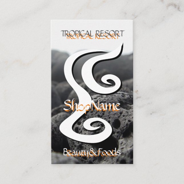 Beauty&Food Salon Tropical Resort Business Card (Front)