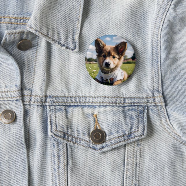 Beauty full  6 cm round badge (In Situ)