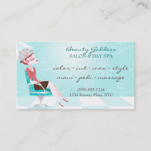 Beauty Goddess Appointment Card (Front)