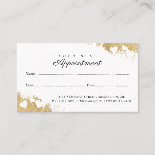 Beauty Gold Dusted Mascara Eye Lashes Luxurious Appointment Card