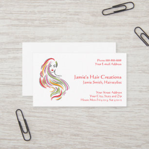 Beauty Hair Dresser Salon Business Card