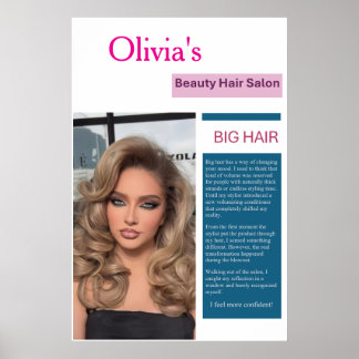 Beauty Hair Salon Poster Big Hair Marketing