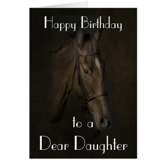 'BEAUTY' HORSE DAUGHTER GREETING CARD