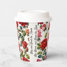 Beauty in Bloom Rose Garden  Paper Cups