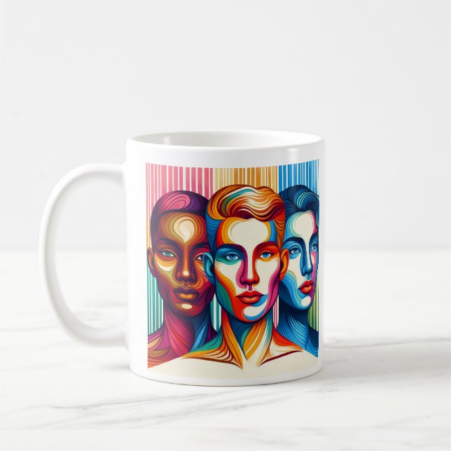 Beauty in Equality 3 faces Coffee Mug (Left)