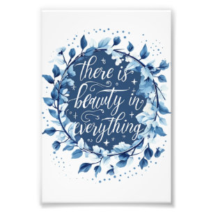 Beauty in everything quote typography wall art