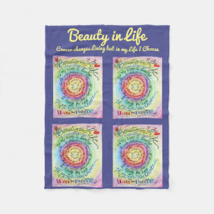 Beauty in Life Cancer Poem Soft Fleece Blankets