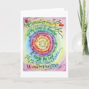 Beauty in Life Rounded Rainbow Card