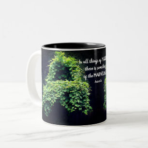 Beauty In Nature Vines Inspirational Quote   Two-Tone Coffee Mug