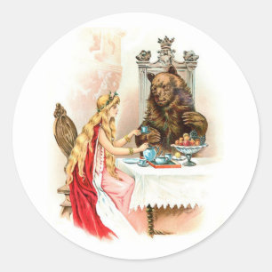Beauty In Pink And The Beast Classic Round Sticker