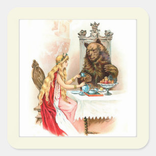 Beauty In Pink And The Beast Square Sticker